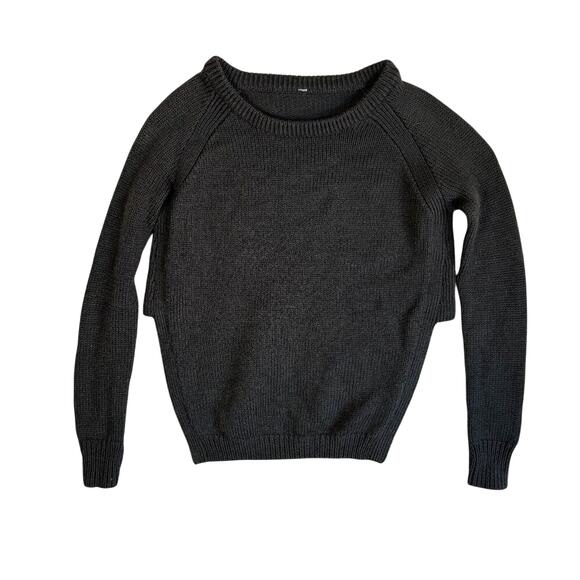 Lululemon Wool Comfy Split Hem Dark Green Olive Sweater Long Sleeve Yin To You 8 - Picture 1 of 6